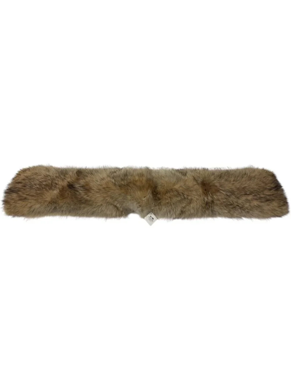 🦊 Coach Real Coyote Fur Scarf Natural Brown With Black Lining Brand New $698 🏷